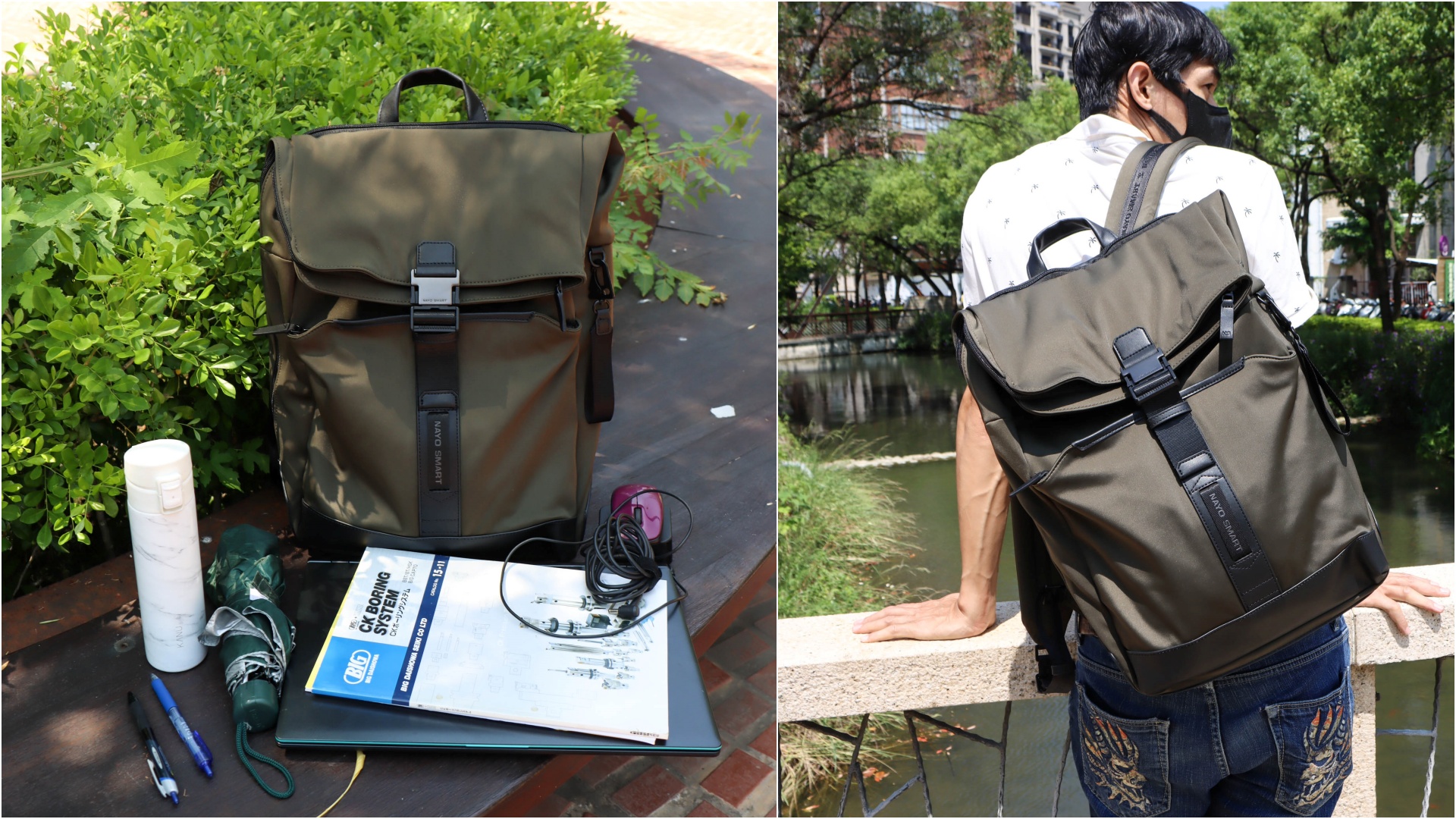 (包包)來自北歐瑞典斯德哥爾摩背包設計品牌Gaston Luga後背包,可裝入13-15吋筆電,拼接撞色不輕易與人撞包,中性款男女生皆合適 @Nancy將的生活筆計本