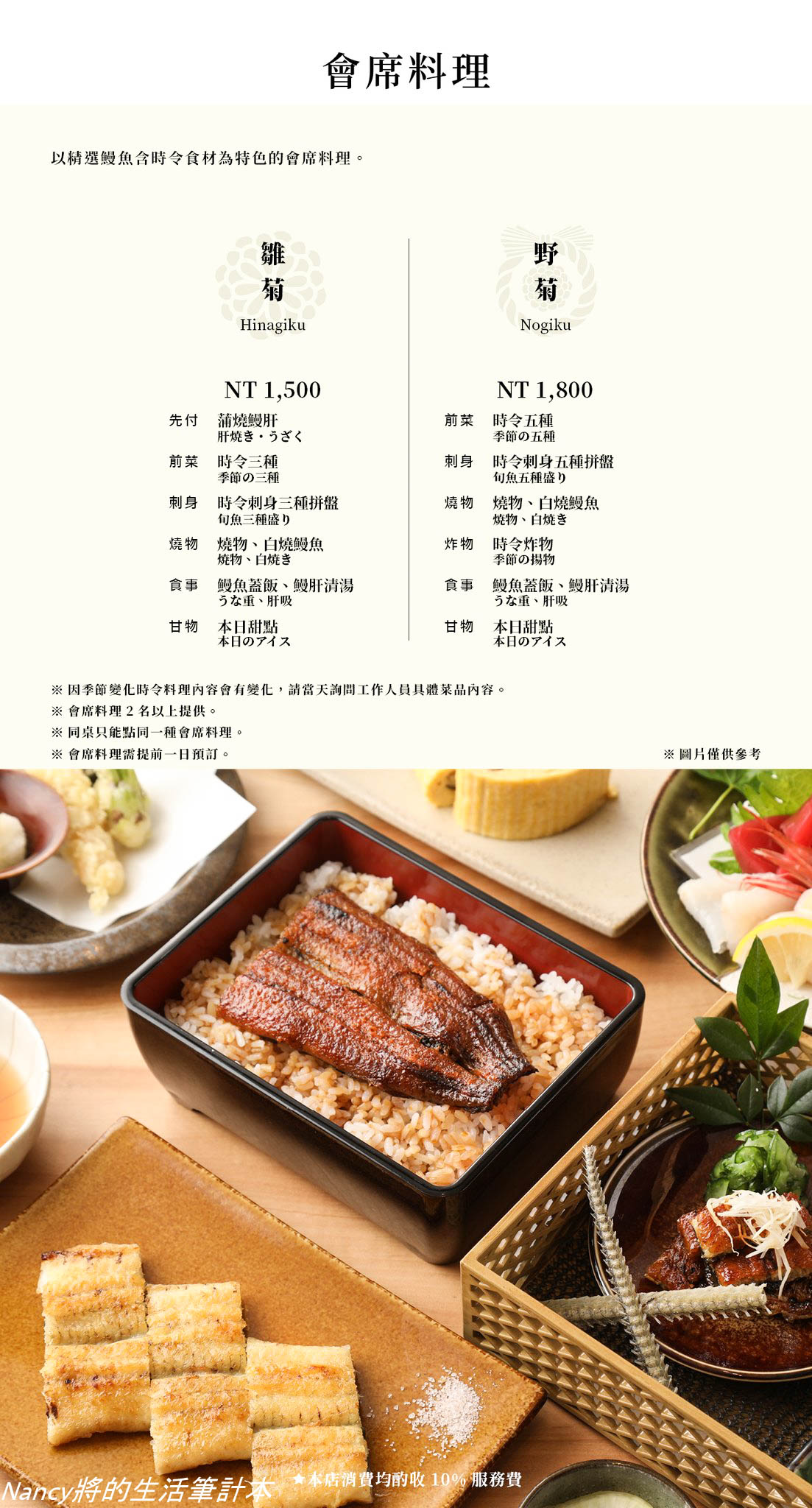 (中山區美食)日本米其林餐盤推薦擁有90年歷史來自名古屋的鰻魚飯，現在在台北也可以吃到囉-うなぎ四代目菊かわ 鰻魚飯專賣店(內含菜單) @Nancy將的生活筆計本